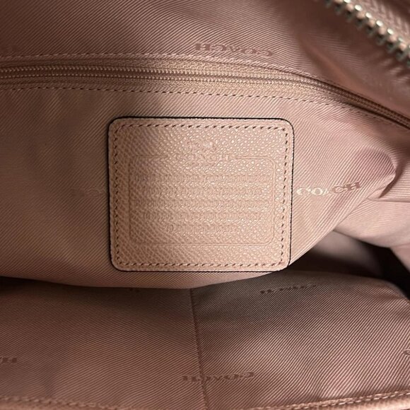 COACH Prince Street Satchel Crossgrained 34939 Light Pink Leather - Handbag - Picture 9 of 9